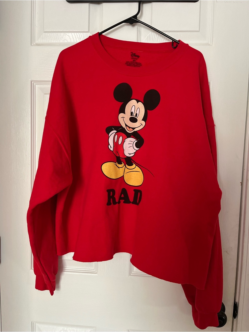 Disney Mickey Mouse “RAD” Red Cropped Sweatshirt – 3X